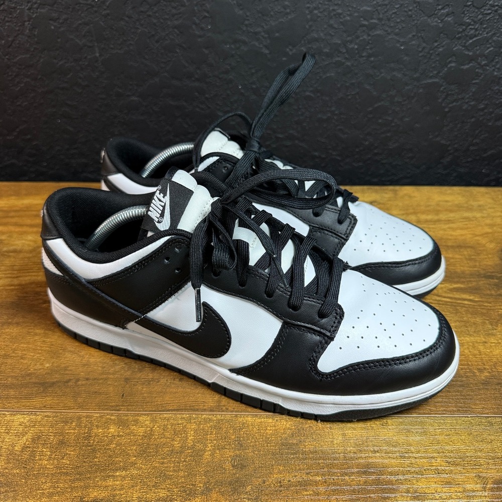 Nike Dunk Low Panda DD1391-100 Black White Leather Sneakers Mens 10.5